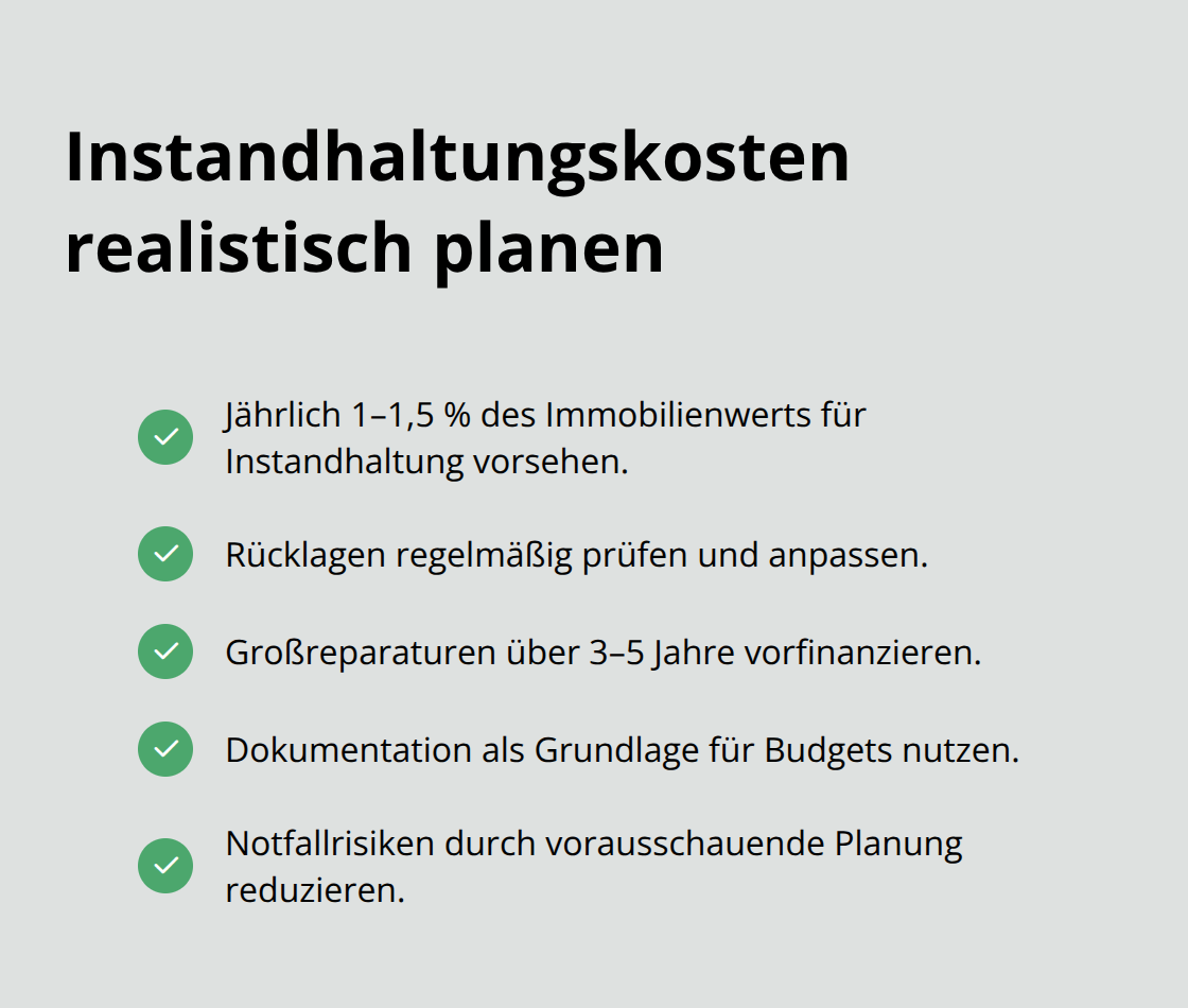 Checkliste für Budgetierung und Rücklagen in WEG und Einzeleigentum - Langfristige Wertpflege Allgäu