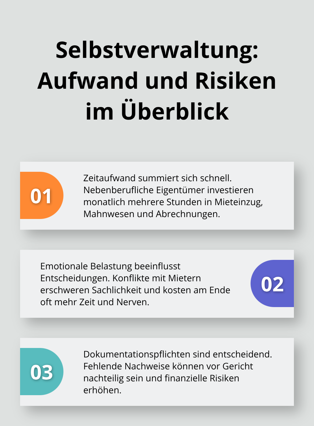 Überblick zu Zeitaufwand, Belastungen und Risiken der Selbstverwaltung für Vermieter in Allgäu und Oberschwaben - Mietverwaltung Allgäu Oberschwaben