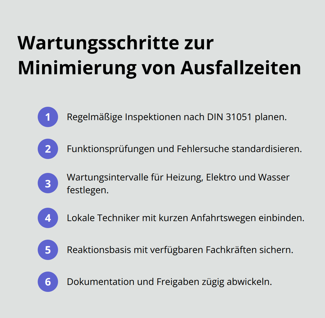 Kompakte Liste präventiver Wartungsmaßnahmen nach DIN 31051 - Schäden Schnelle Behebung Oberschwaben