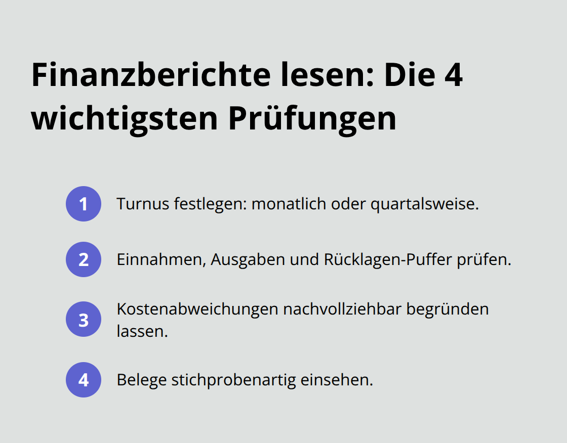 Kompakte Prüfliste für WEG-Finanzberichte - WEG-Verwaltung Eigentümergemeinschaft Oberschwaben
