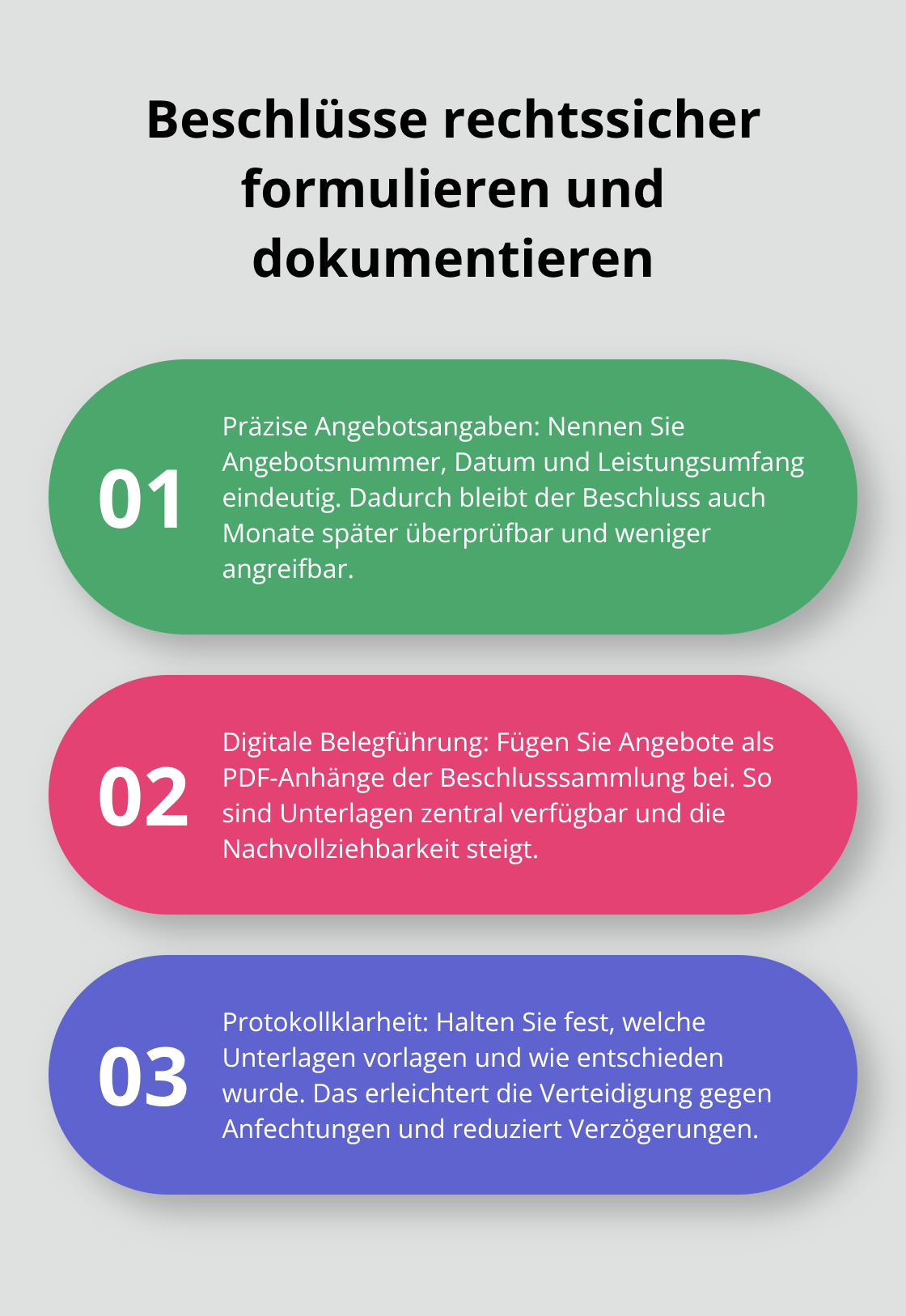 Drei zentrale Praxispunkte für präzise Beschlüsse und eine belastbare Protokollierung
